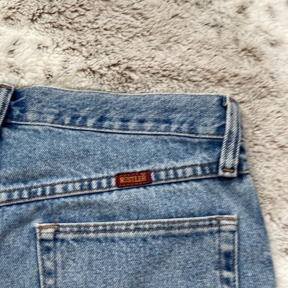 Rustler jean shorts size 30 vintage high rise distressed denim Y2K grunge skater - Picture 7 of 10